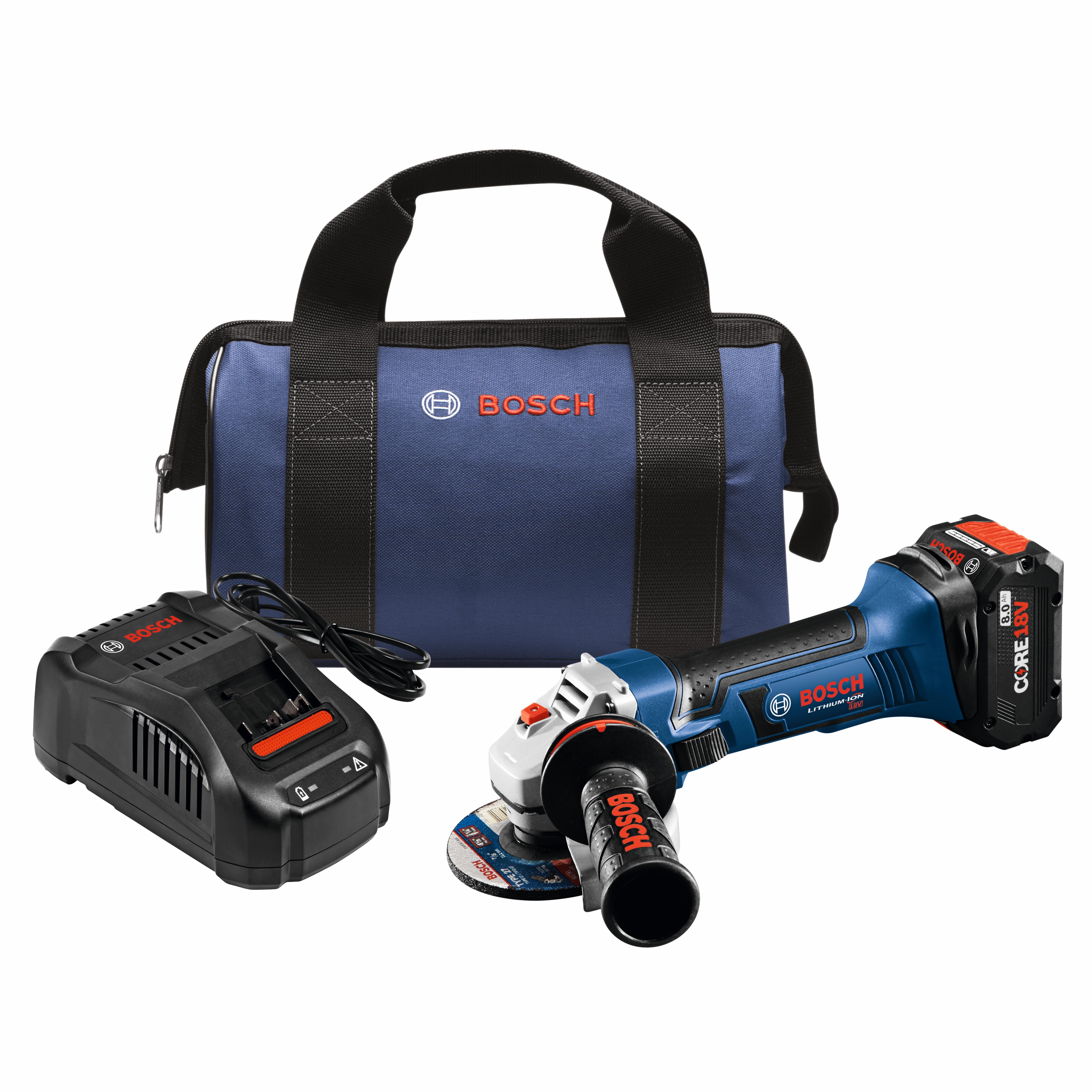 18V Cordless Angle Grinder With 4.0Ah Battery, Charger and Protective Cover